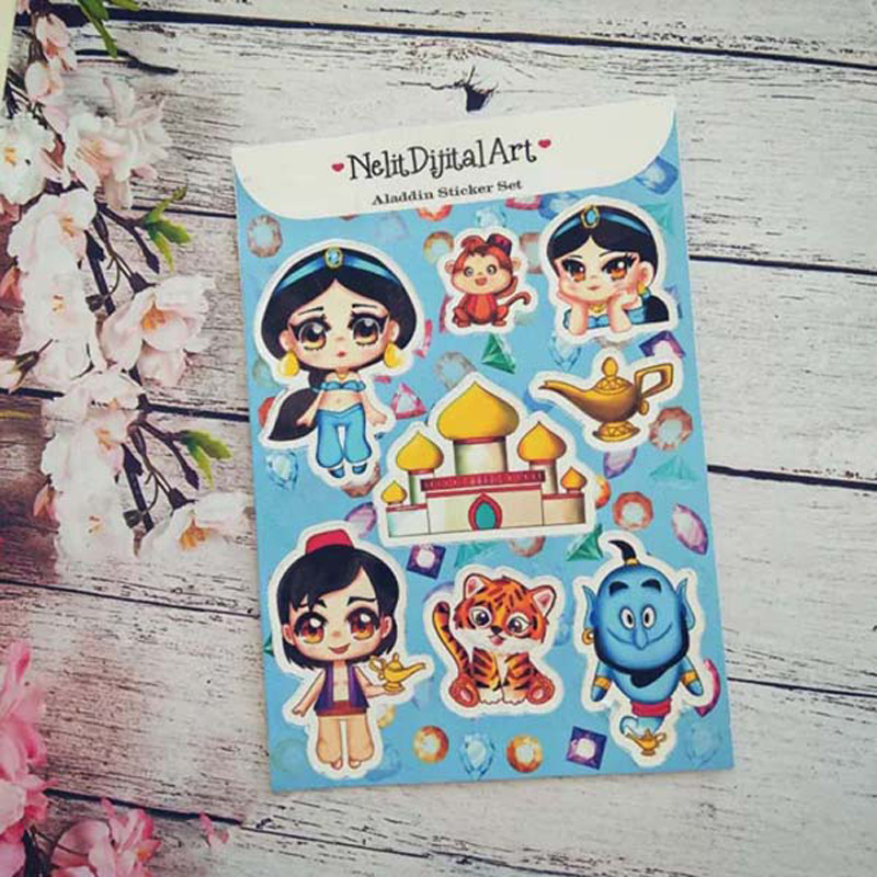 Alaaddin ve Jasmine sticker set