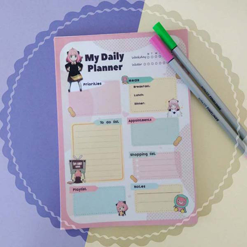Anya forger A5 My Daily Plan