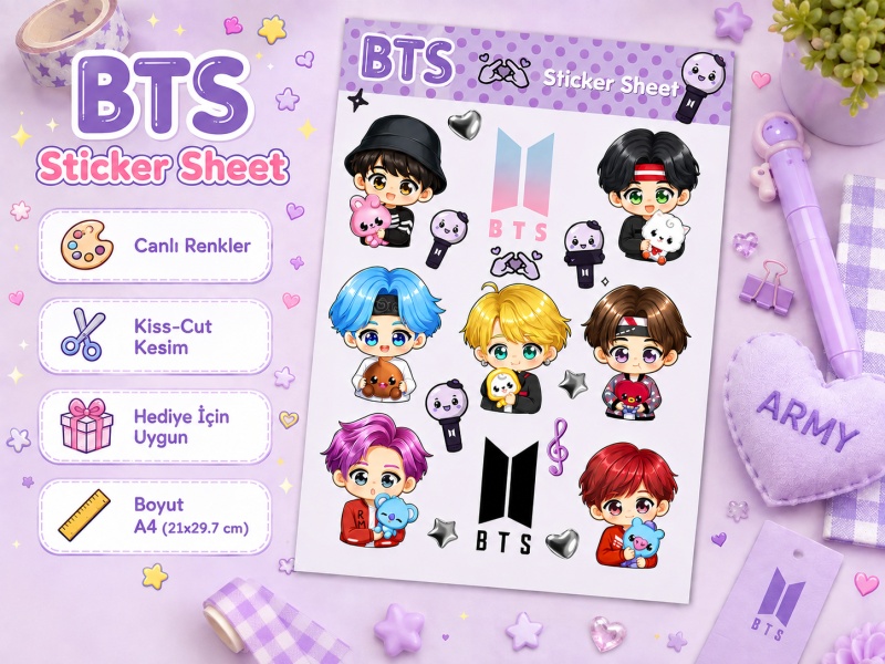 BTS Sticker Sheet