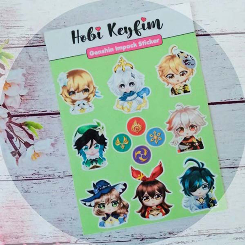 Genshin Impact Anime Sticker Paketi