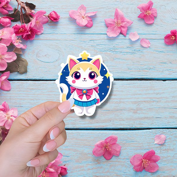 Kedi Sailor Moon Sticker
