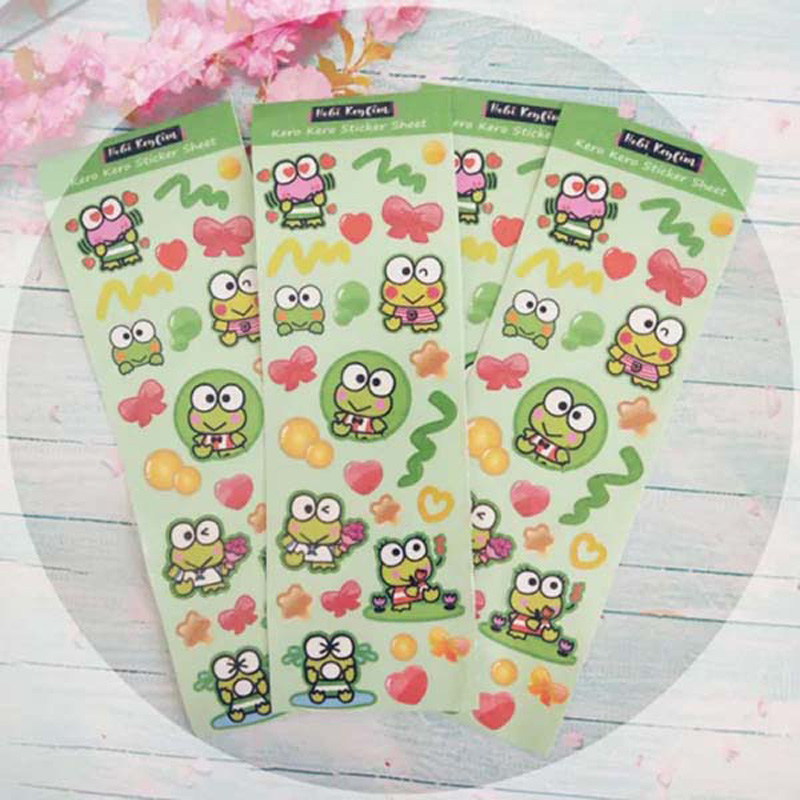 Kurbaga Keroppi Sticker Sheet