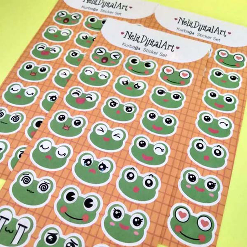 Kurbağa Mood Sticker Sheet