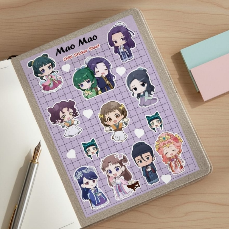 Maomao ve Jinshi Chibi Sticker Sayfası 