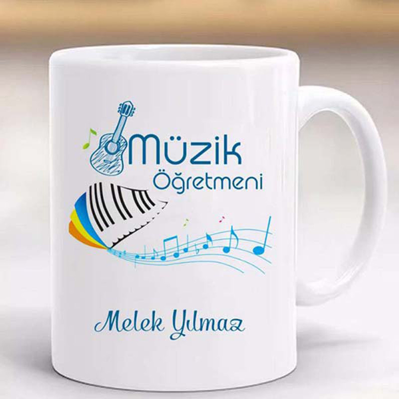 Öğretmenler Günü Hediye Kupa Müzik Öğretmeni Kişiye Özel