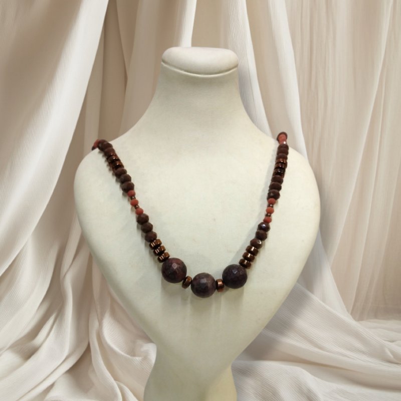 Red Jasper ve Hematit Kolye