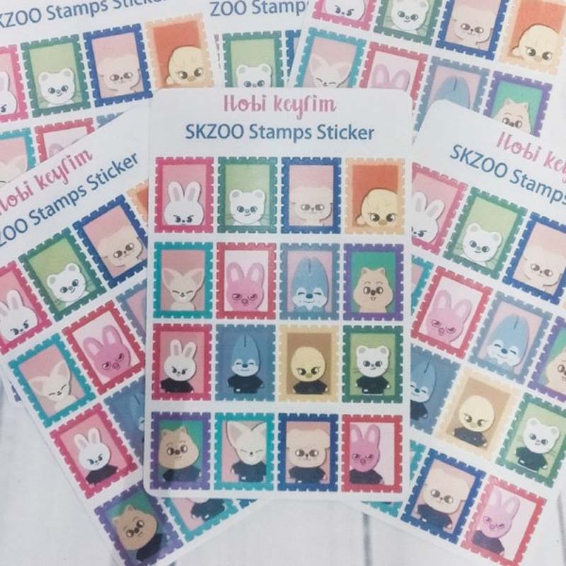 Stray Kids Skzoo Stamp Sticker Sheet