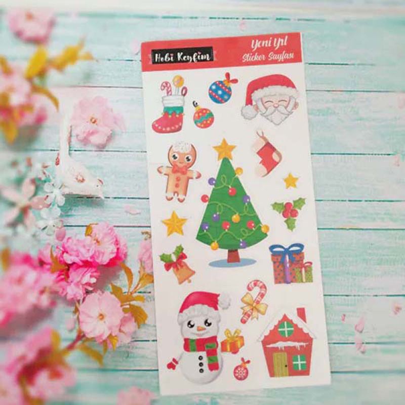 Yeni Yıl-Noel -Yılbaşı Sticker Sheet