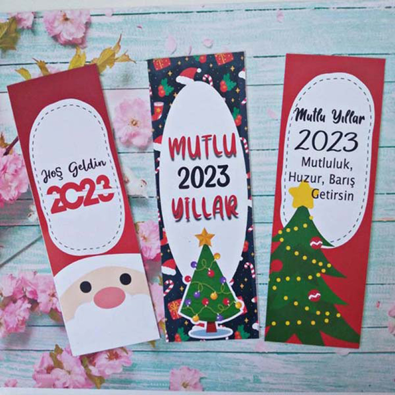Yeni Yıl-Noel -Yılbaşı Temalı 3'lü Kitap Ayracı